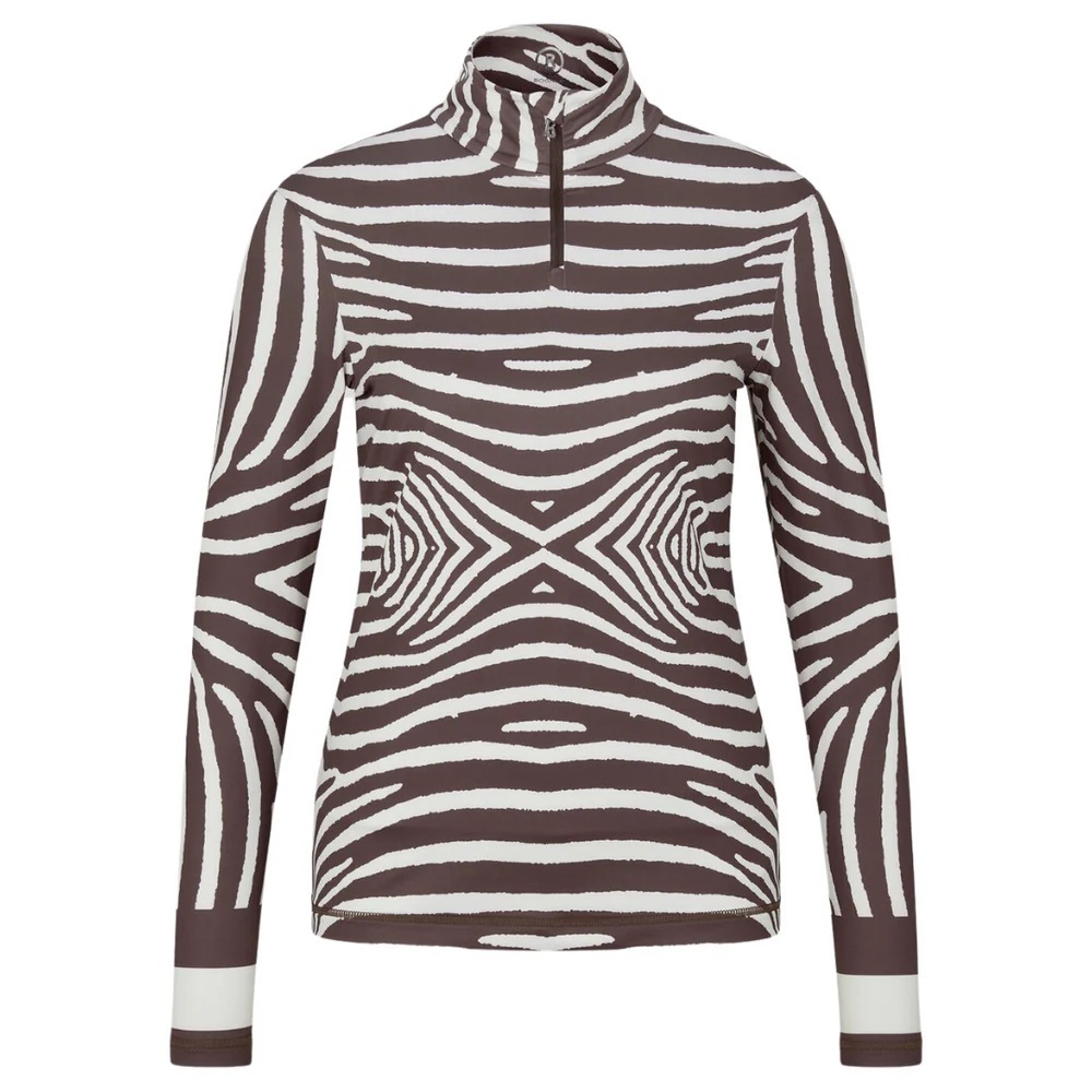 Bogner Beline1 Base Layer-Brown & Off-White animal Zebra Print - 10/Large NEW